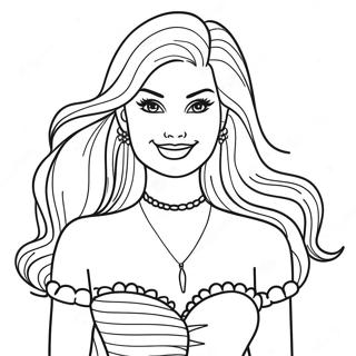 Pagina Para Colorir Da Moda Classica Da Barbie 86260-27029