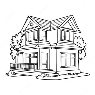 Pagina Para Colorir Da Casa Dos Sonhos Retro Da Barbie 86261-27034