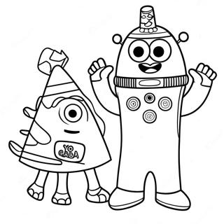 Yo Gabba Gabba Páginas Para Colorir