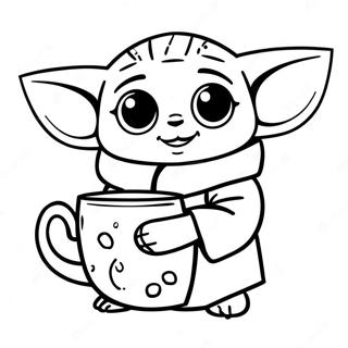 Pagina Para Colorir Do Baby Yoda Segurando Uma Caneca 8652 1955