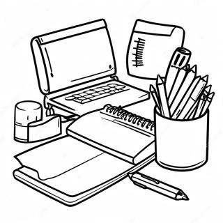Pagina Para Colorir De Materiais De Escritorio 86649-27347