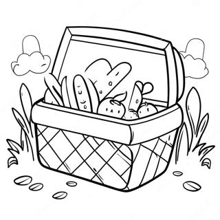 Pagina Para Colorir De Cesta De Piquenique Colorida 86674-27366