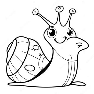 Caracol De Desenho Animado Fofo Pagina Para Colorir 86979-27593