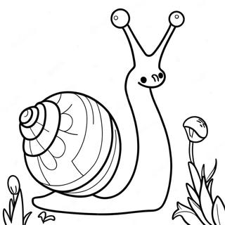 Caracol Feliz Com Flores Pagina Para Colorir 86980-27598