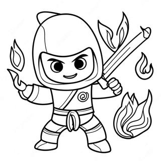 Pagina Para Colorir Do Kai Ninjago Com O Elemento Fogo 87235-27791