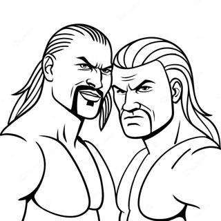 Pagina Para Colorir Do Confronto De Duplas Da Wwe 87263-27818
