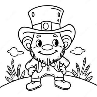 Pagina Para Colorir Do Leprechaun Irlandes Fantastico 87289-27840