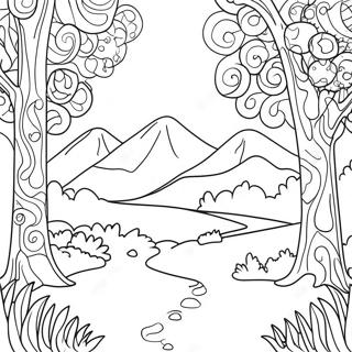 Pagina Para Colorir De Paisagem Colorida De Artes Com Pontos 87363-27886