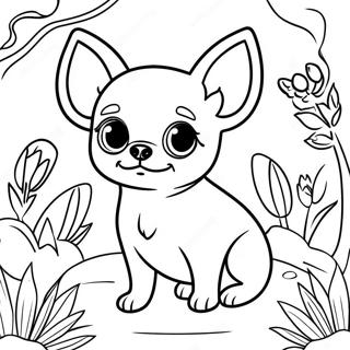 Pagina Para Colorir De Chihuahua Brincalhao Em Um Jardim 87493-27990