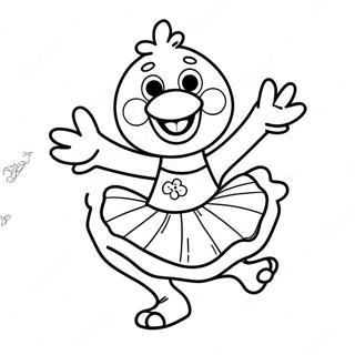 Pagina Para Colorir Da Chica Feliz Dancando 87647-28114