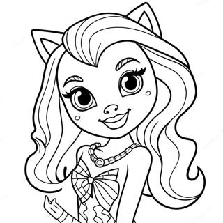 Pagina Para Colorir Da Clawdeen Wolf Do Monster High 87875-28282