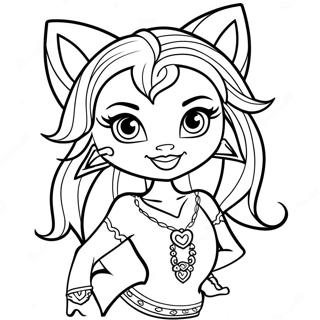 Pagina Para Colorir Da Clawdeen Wolf Do Monster High 87875-28284