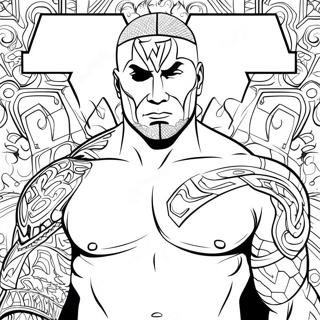 Desenho Para Colorir Da Wwe 3d 87953-28342