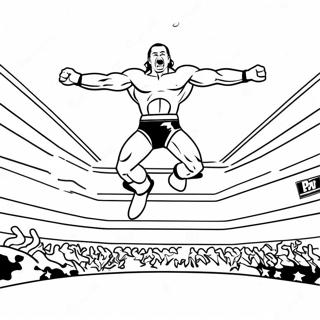 Desenho Para Colorir Do Lutador Da Wwe 3d Pulando Sobre O Oponente 87954 28528