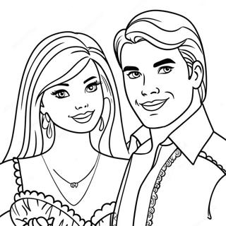 Barbie E Ken Páginas Para Colorir