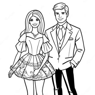 Desenho Para Colorir Da Barbie E Do Ken 87979-28363