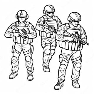 Equipe Swat Páginas Para Colorir