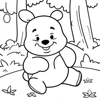 Pagina Para Colorir Do Brincalhao Bebe Winnie The Pooh Na Floresta 88059-28609