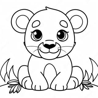 Pagina Para Colorir Leo Filhote Fofo 88185-28704