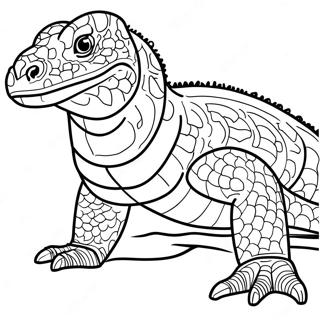 Dragão De Komodo Páginas Para Colorir