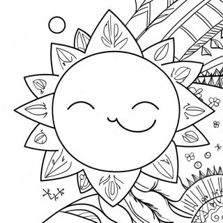 Desenho Para Colorir Do Sol E Da Lua Boemios 88441-28899