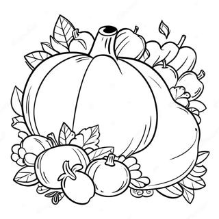 Pagina Para Colorir Da Cornucopia De Acao De Gracas 88596-29021