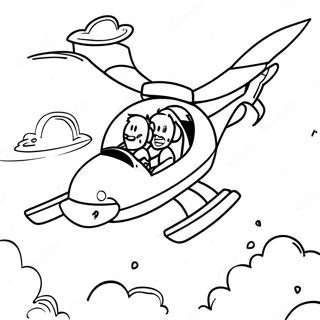 Pagina Para Colorir Dinamica Dos Cavaleiros Do Resgate Voando 88651-29076