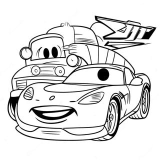 Pagina Para Colorir Da Cena De Aventura Do Carros 2 88780-29169