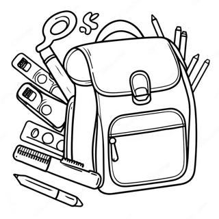 Pagina Para Colorir Dos Materiais Escolares Coloridos 88856 29231