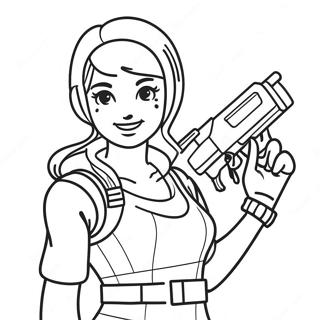 Garota Fortnite Páginas Para Colorir