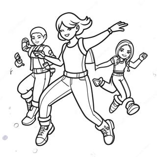Pagina Para Colorir Da Garota Do Fortnite Dancando 88960-29312