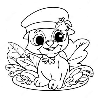Pagina Para Colorir Do Dia De Acao De Gracas Do Bluey 89008-29335