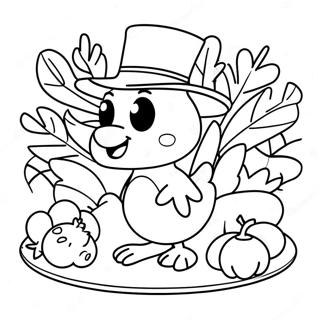 Pagina Para Colorir Do Dia De Acao De Gracas Do Bluey 89008-29336