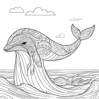 Pagina Para Colorir De Uma Majestosa Baleia Saltando 89164-29467