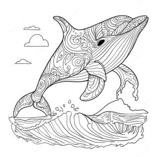 Pagina Para Colorir De Uma Majestosa Baleia Saltando 89164-29468