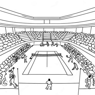 Pagina Para Colorir De Quadra De Tenis Com Jogadores 89189 29483