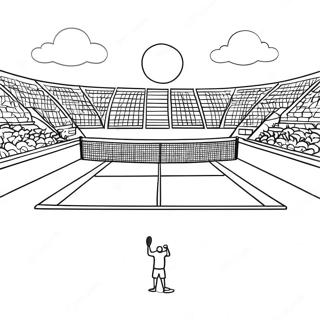 Pagina Para Colorir De Quadra De Tenis Com Jogadores 89189 29484