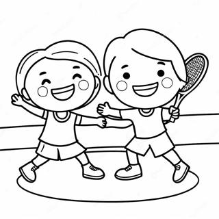 Pagina Para Colorir De Criancas Felizes Jogando Tenis 89190 29486
