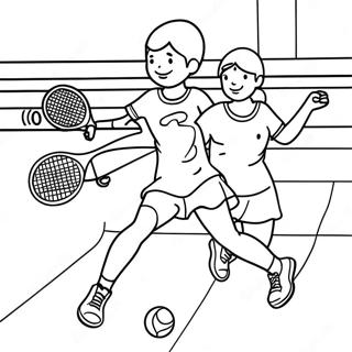 Pagina Para Colorir De Partida De Tenis Em Acao 89191-29490