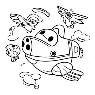 Pagina Para Colorir De Aventura Voadora Dos Super Wings 89214-29498