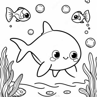 Baby Shark Páginas Para Colorir