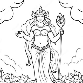 Pagina Para Colorir De Deusa Mitica Na Natureza 89292-29559