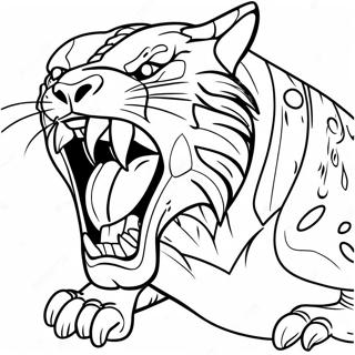 Pagina Para Colorir Do Predador Poderoso Rugindo 89346-29609