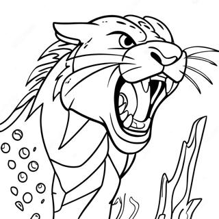 Pagina Para Colorir Do Predador Poderoso Rugindo 89346 29612
