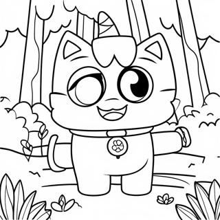 Pagina Para Colorir Da Unikitty Em Uma Floresta Magica 89372-29629