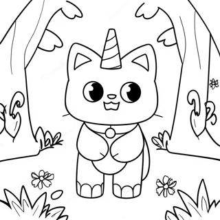 Pagina Para Colorir Da Unikitty Em Uma Floresta Magica 89372-29631