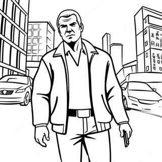 Pagina Para Colorir Do Personagem Do Gta Em Acao 89421-29657