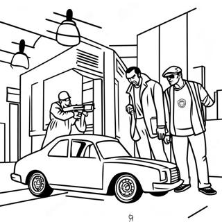 Pagina Para Colorir Da Cena De Assalto Do Gta 89424-29671