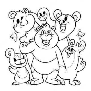 Pagina Para Colorir Do Booba Com Amigos 89473-29701