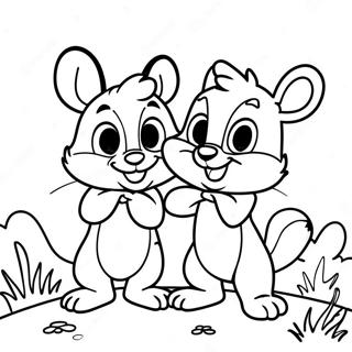 Chip E Dale Em Uma Aventura Divertida Pagina Para Colorir 89523-29737